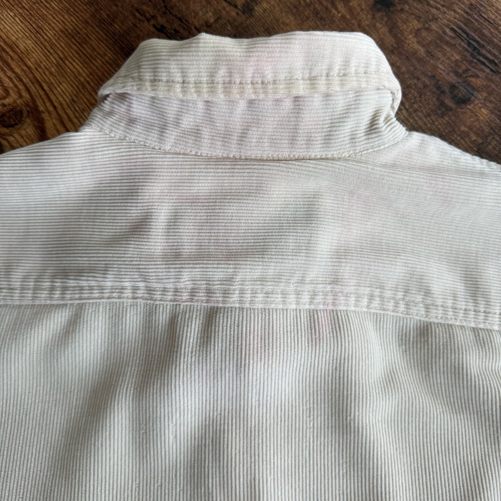 ๐ SOLD ๐ Vintage 80s Eddie Bauer Pinwale Corduroy Long Sleeve Button Down ~ S - Picture 8 of 9